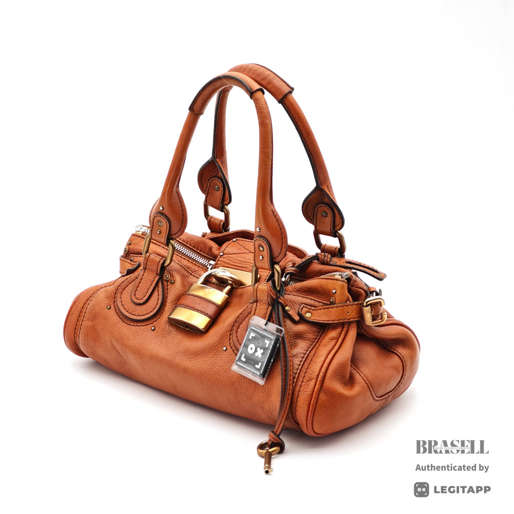 CHLOE クロエ パディントン ハンドバッグ レザー ブラウン ショルダーバッグ