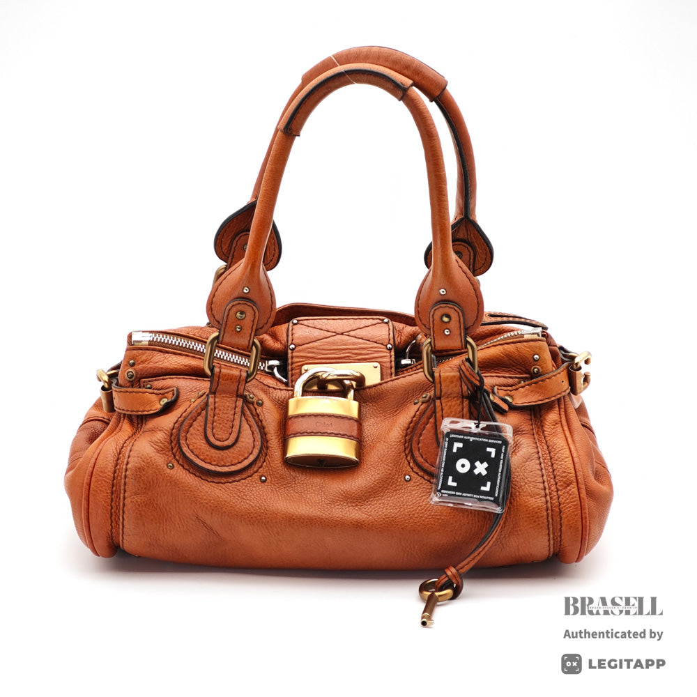CHLOE クロエ パディントン ハンドバッグ レザー ブラウン ショルダーバッグ
