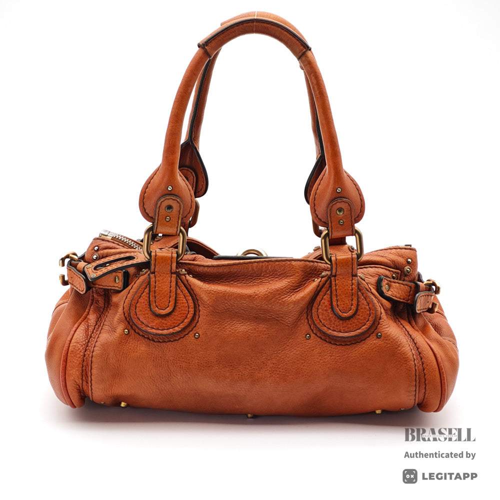CHLOE クロエ パディントン ハンドバッグ レザー ブラウン ショルダーバッグ