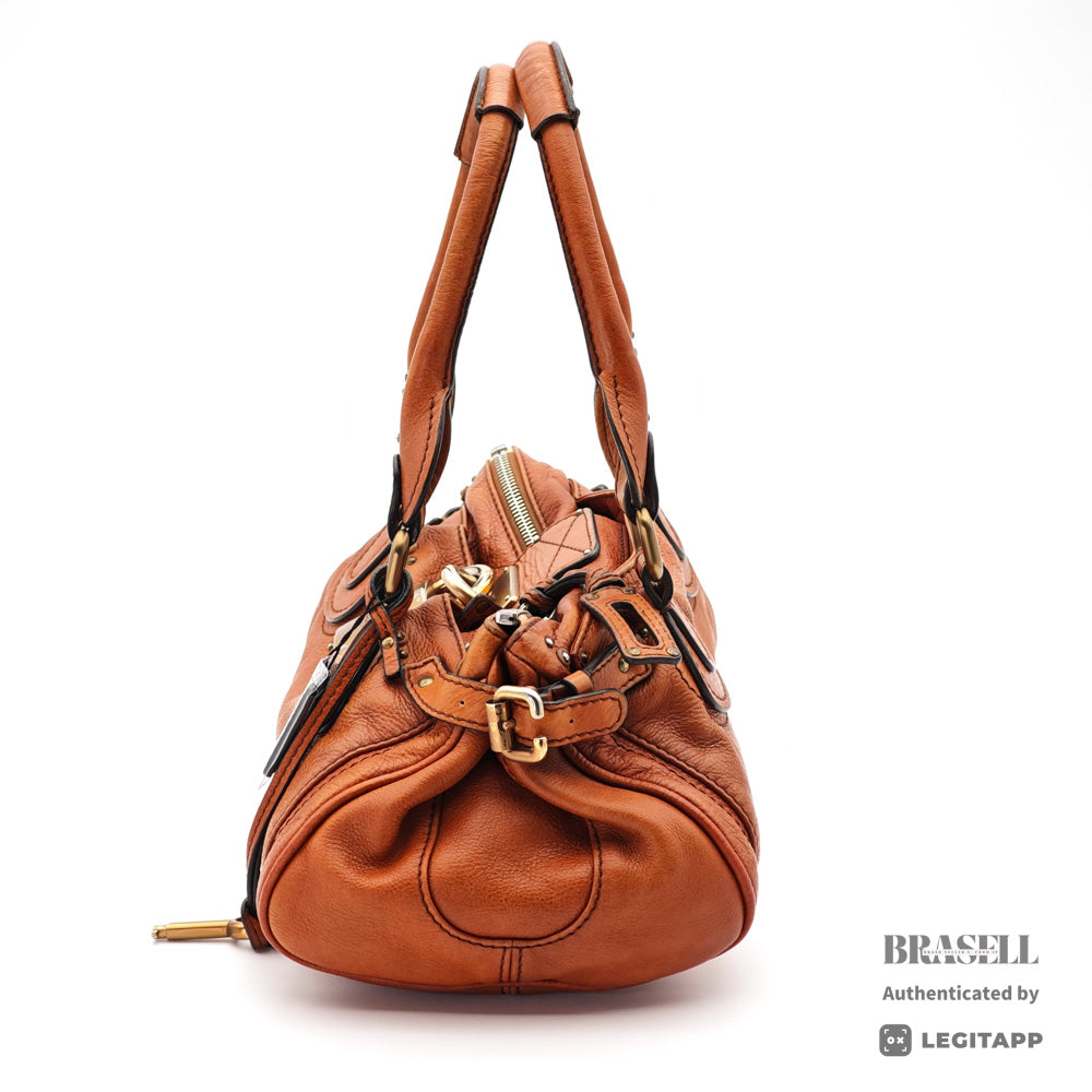 CHLOE クロエ パディントン ハンドバッグ レザー ブラウン ショルダーバッグ