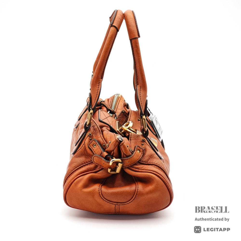 CHLOE クロエ パディントン ハンドバッグ レザー ブラウン ショルダーバッグ