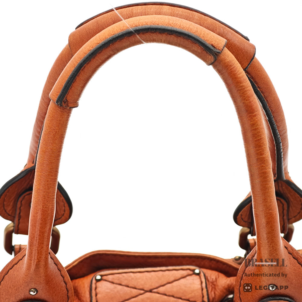 CHLOE クロエ パディントン ハンドバッグ レザー ブラウン ショルダーバッグ