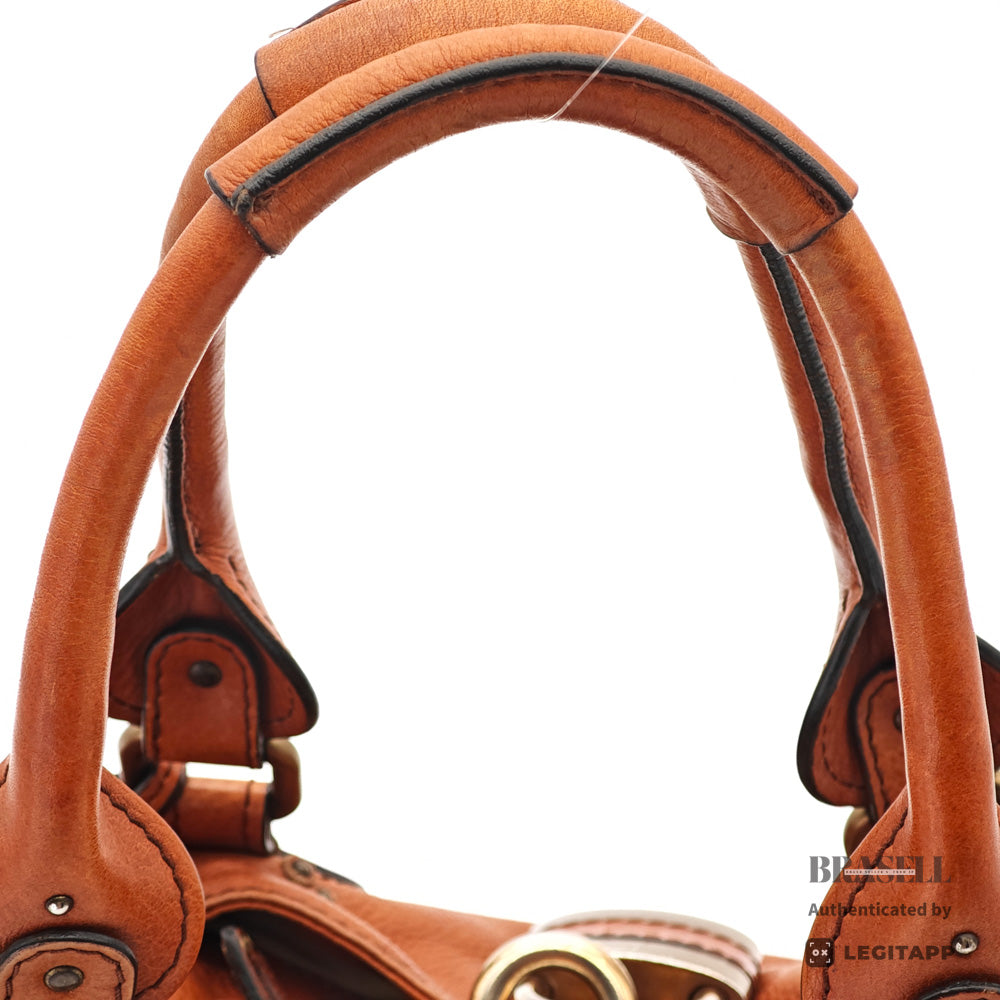 CHLOE クロエ パディントン ハンドバッグ レザー ブラウン ショルダーバッグ