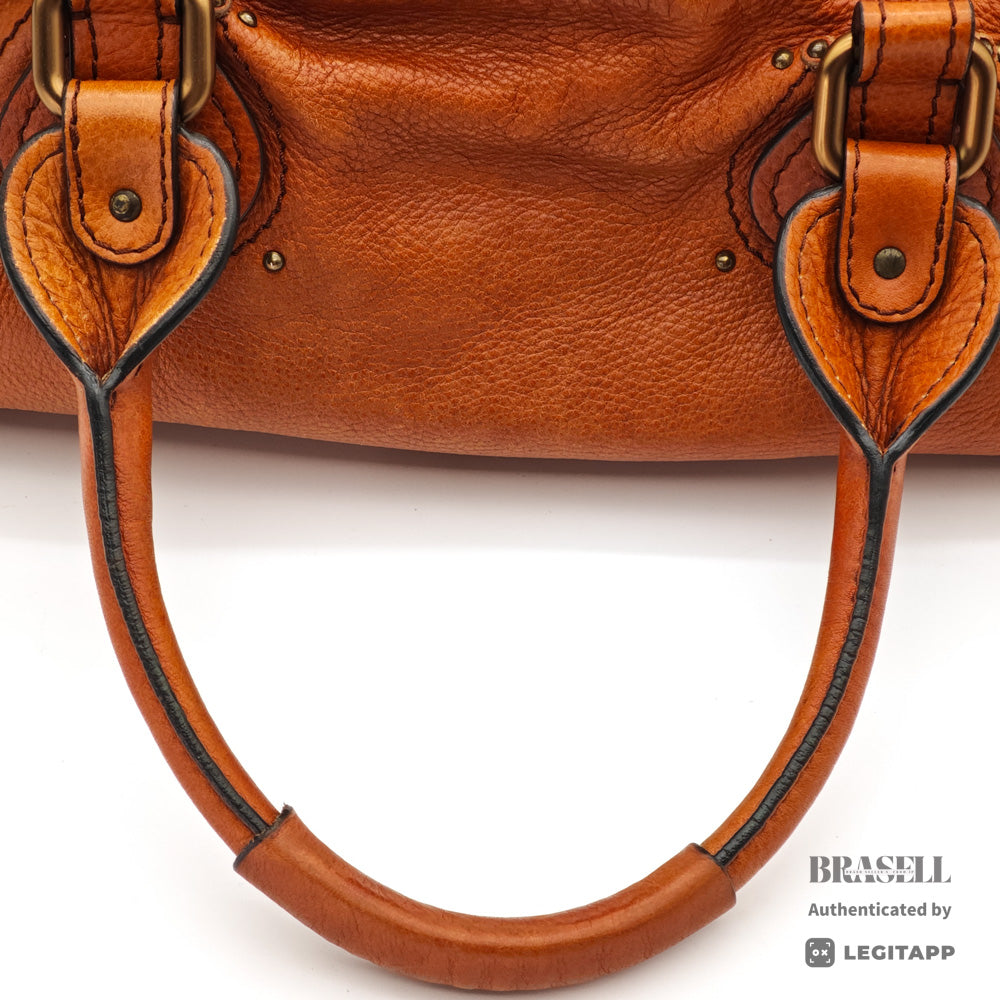 CHLOE クロエ パディントン ハンドバッグ レザー ブラウン ショルダーバッグ