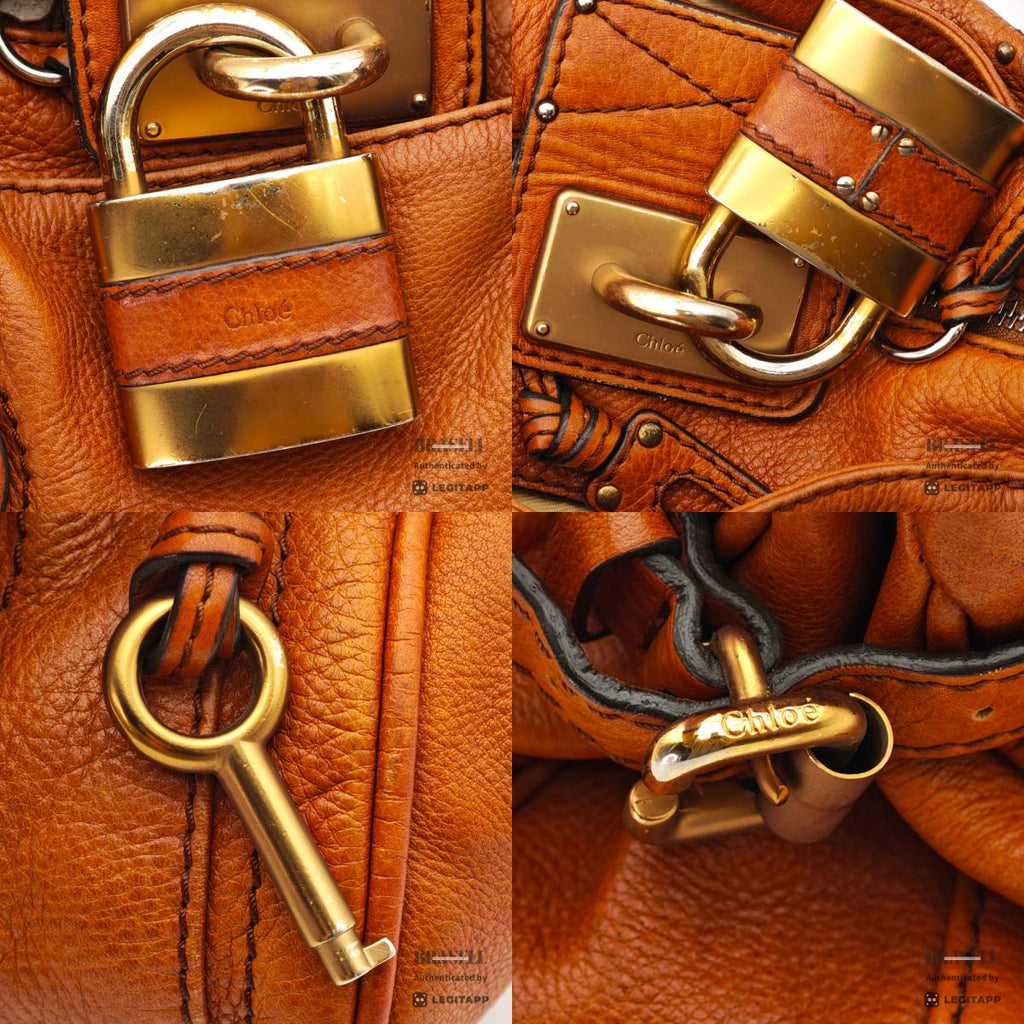 CHLOE クロエ パディントン ハンドバッグ レザー ブラウン ショルダーバッグ