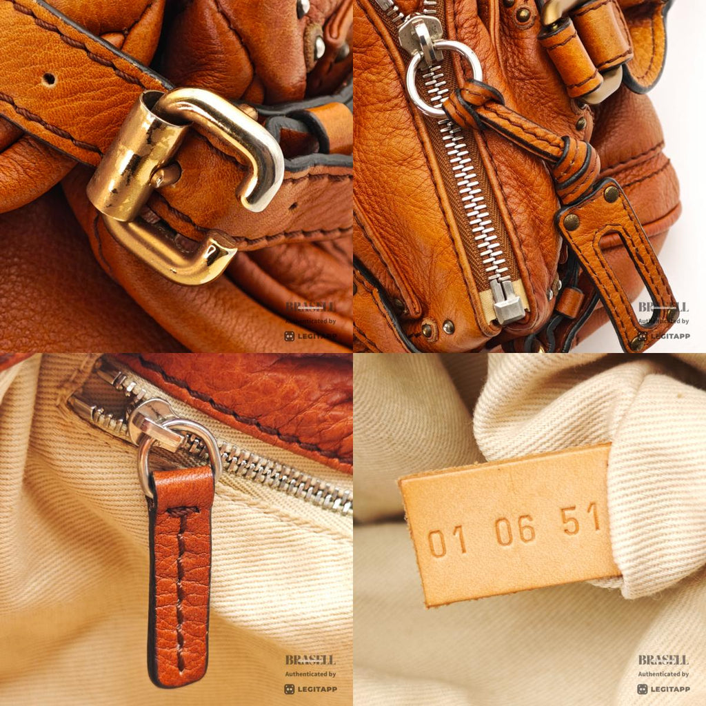 CHLOE クロエ パディントン ハンドバッグ レザー ブラウン ショルダーバッグ
