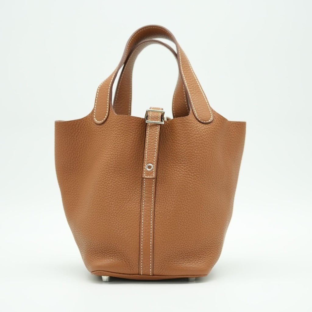 HERMES ピコタンロック ゴールド トリヨンクレマンス □Q刻印 シルバー