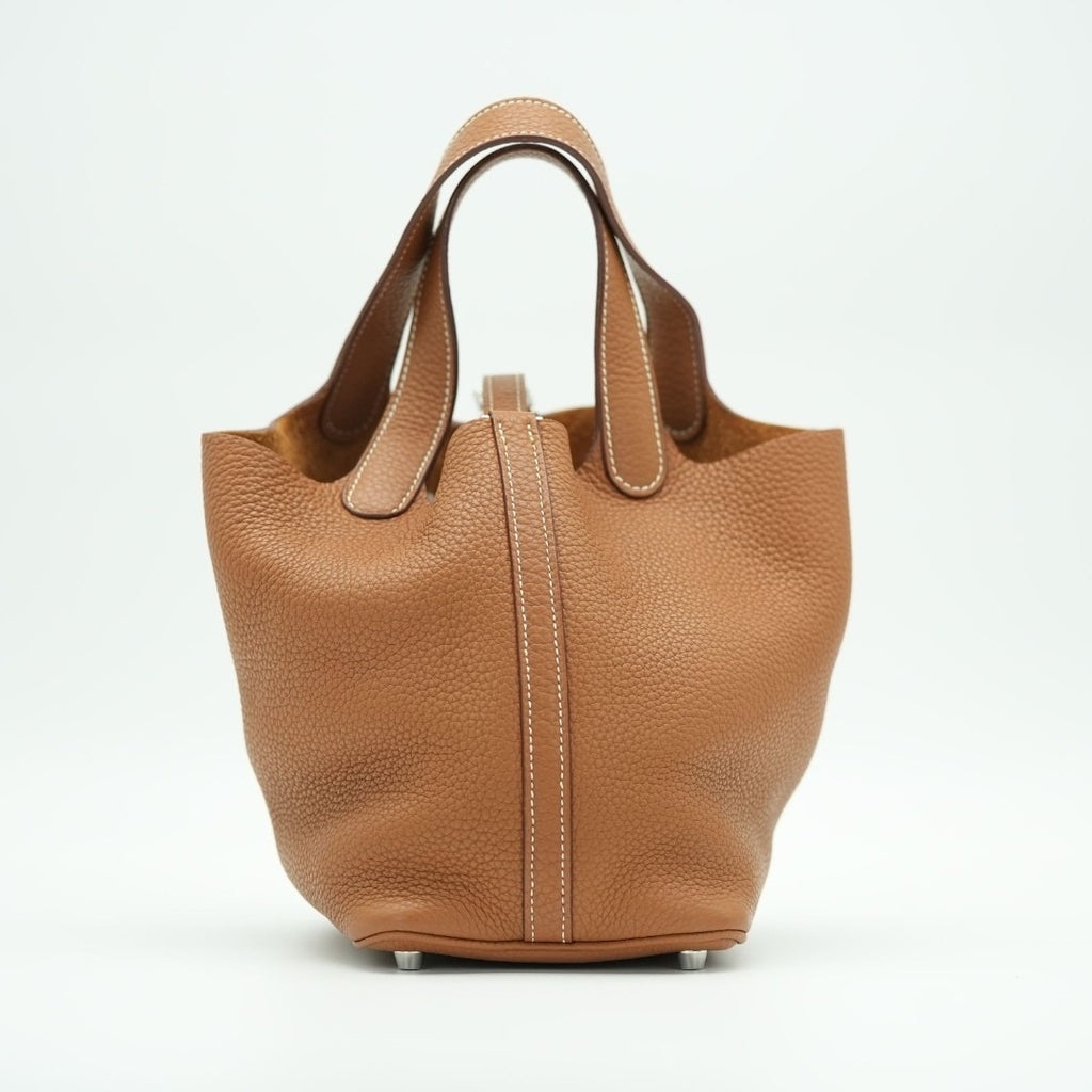 HERMES ピコタンロック ゴールド トリヨンクレマンス □Q刻印 シルバー