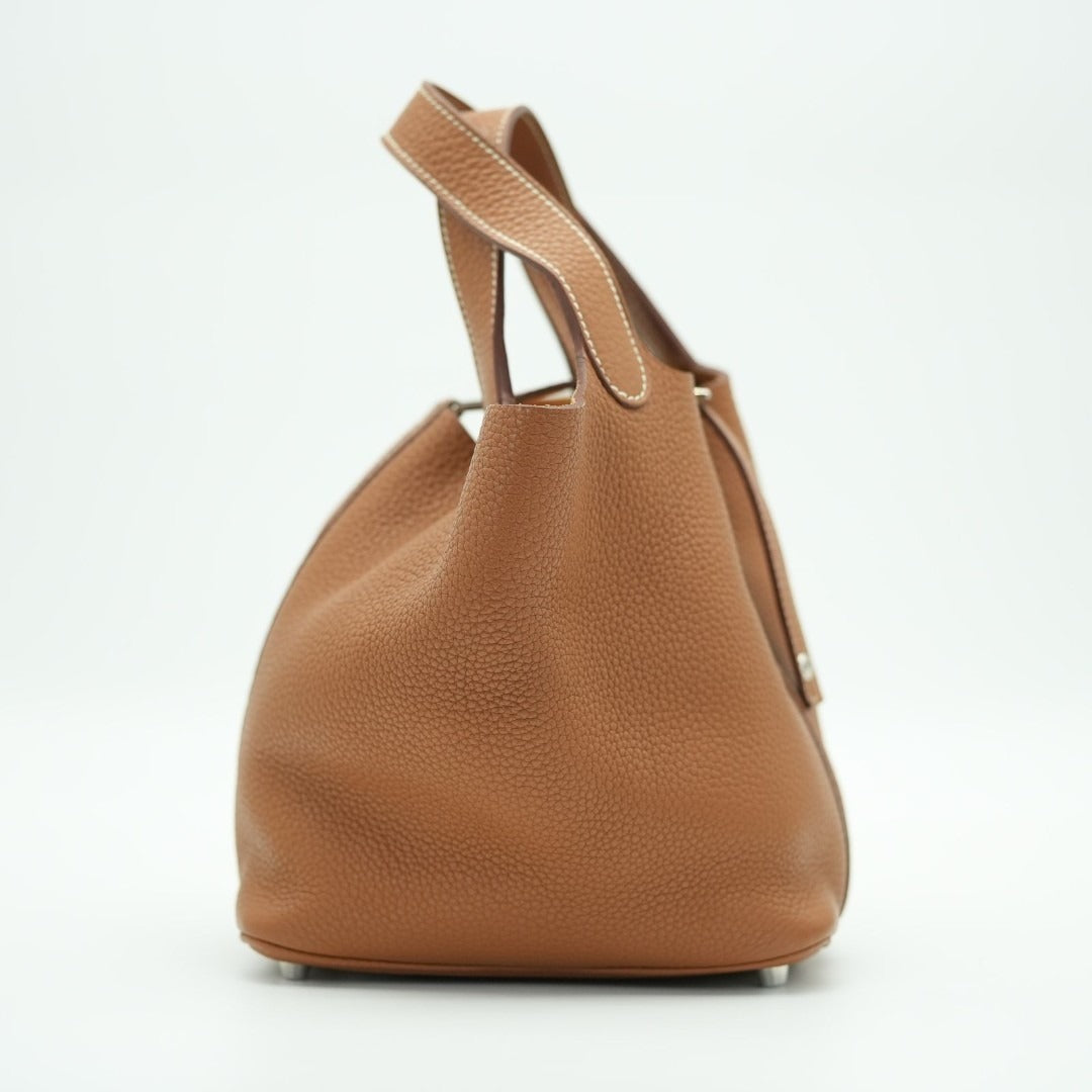 HERMES ピコタンロック ゴールド トリヨンクレマンス □Q刻印 シルバー