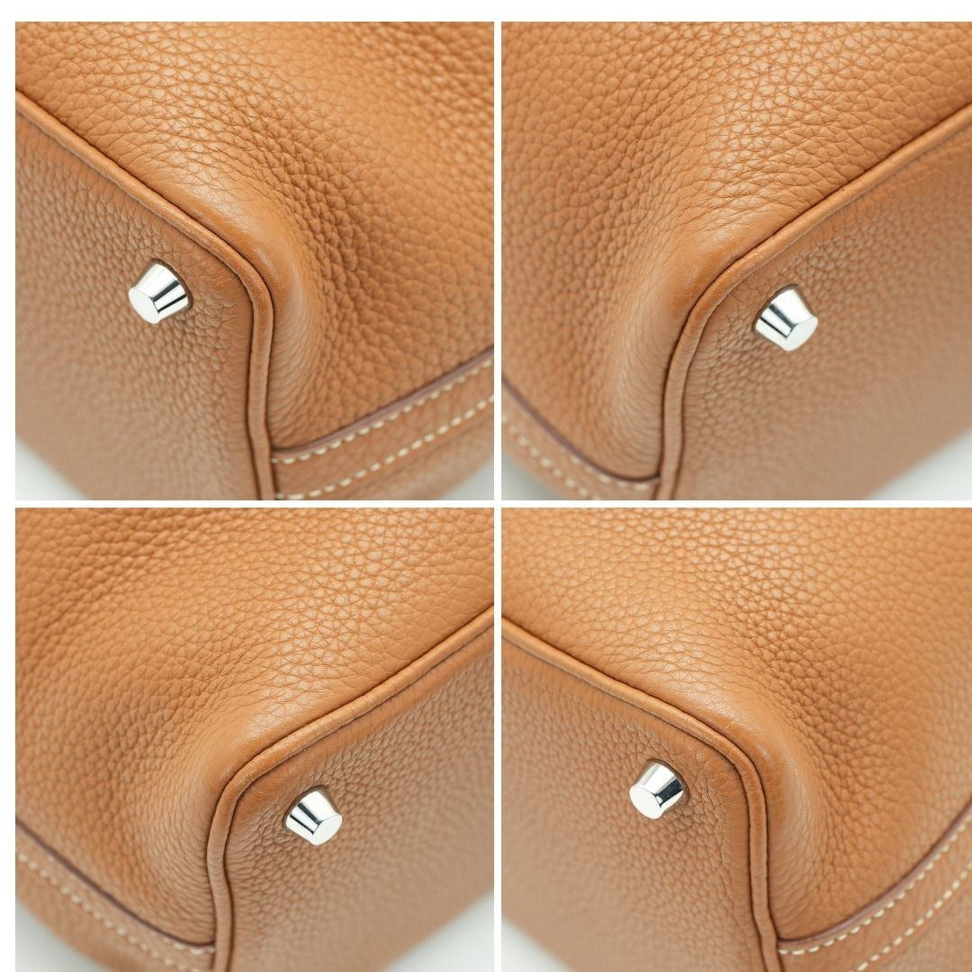 HERMES ピコタンロック ゴールド トリヨンクレマンス □Q刻印 シルバー