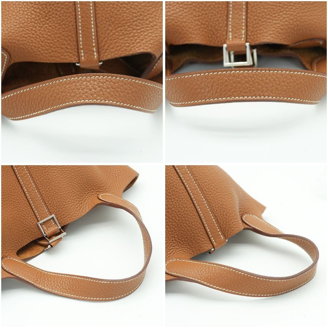 HERMES ピコタンロック ゴールド トリヨンクレマンス □Q刻印 シルバー