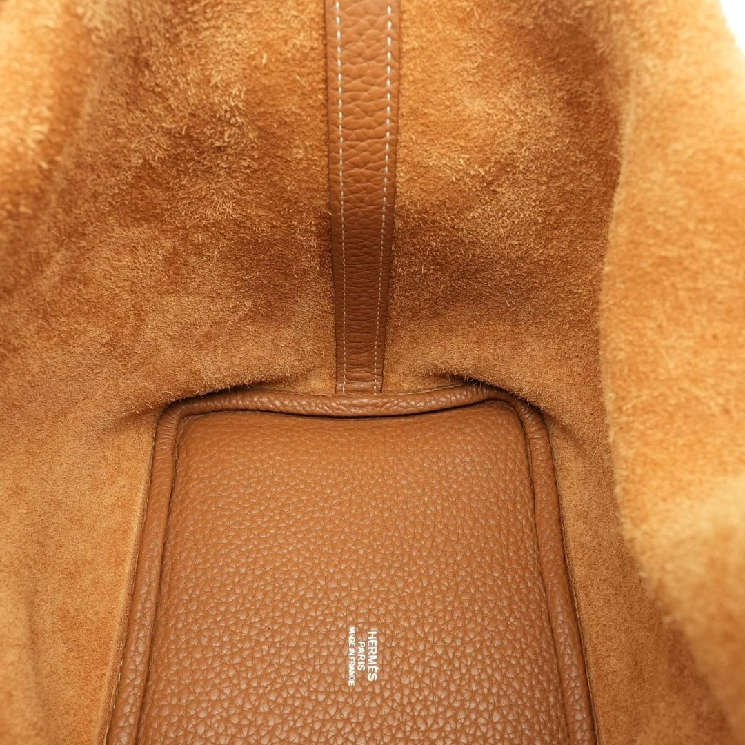 HERMES ピコタンロック ゴールド トリヨンクレマンス □Q刻印 シルバー