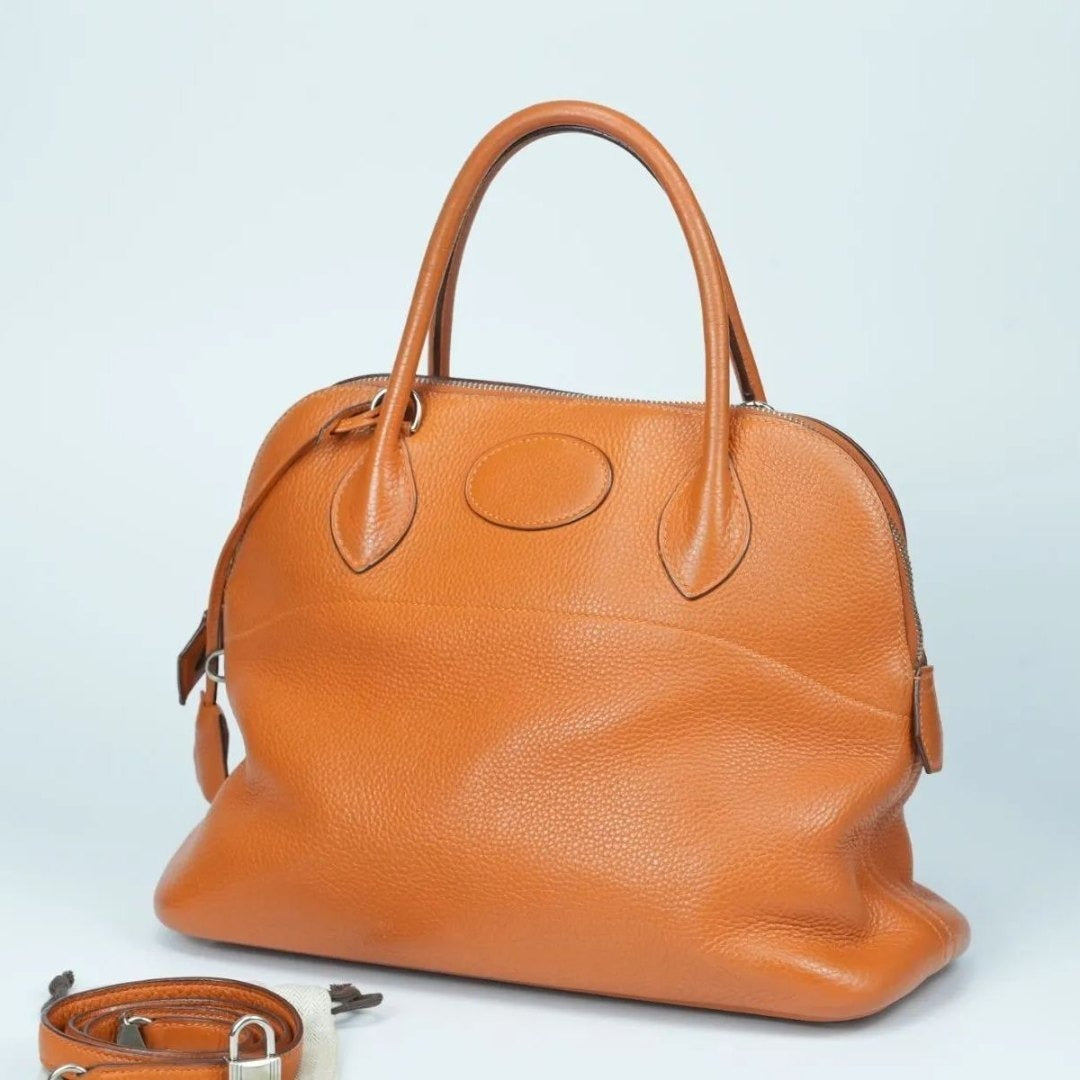 HERMES エルメス ボリード31 □K刻印 オレンジ トリヨンクレマンス