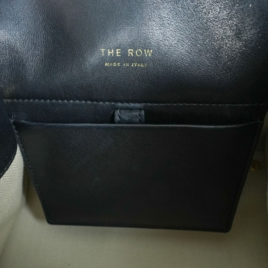 THE ROW ザ・ロウ Margaux 10 サドルレザー ハンドバッグ 黒