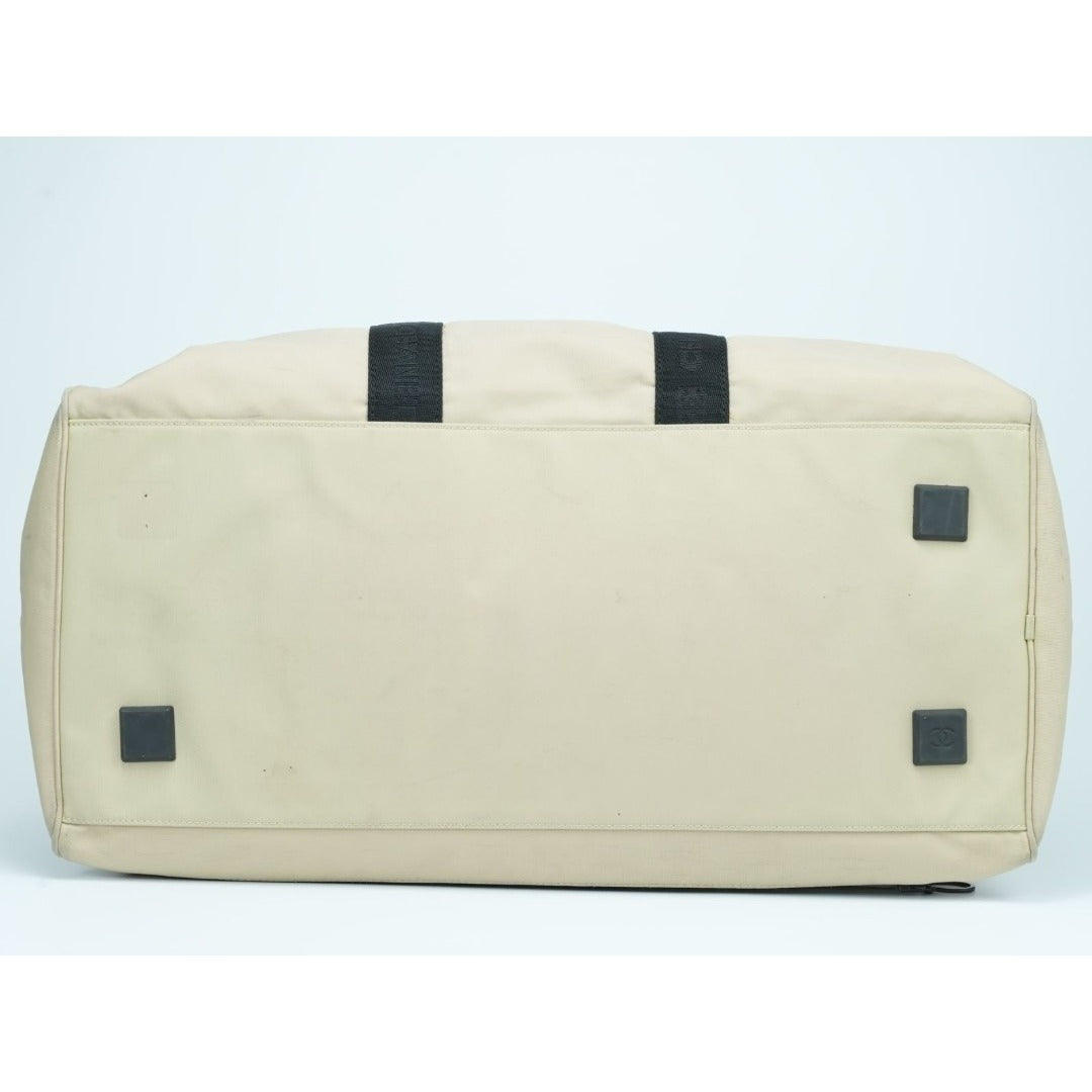 CHANEL スポーツライン ココマーク ナイロン キャンバス ベージュ