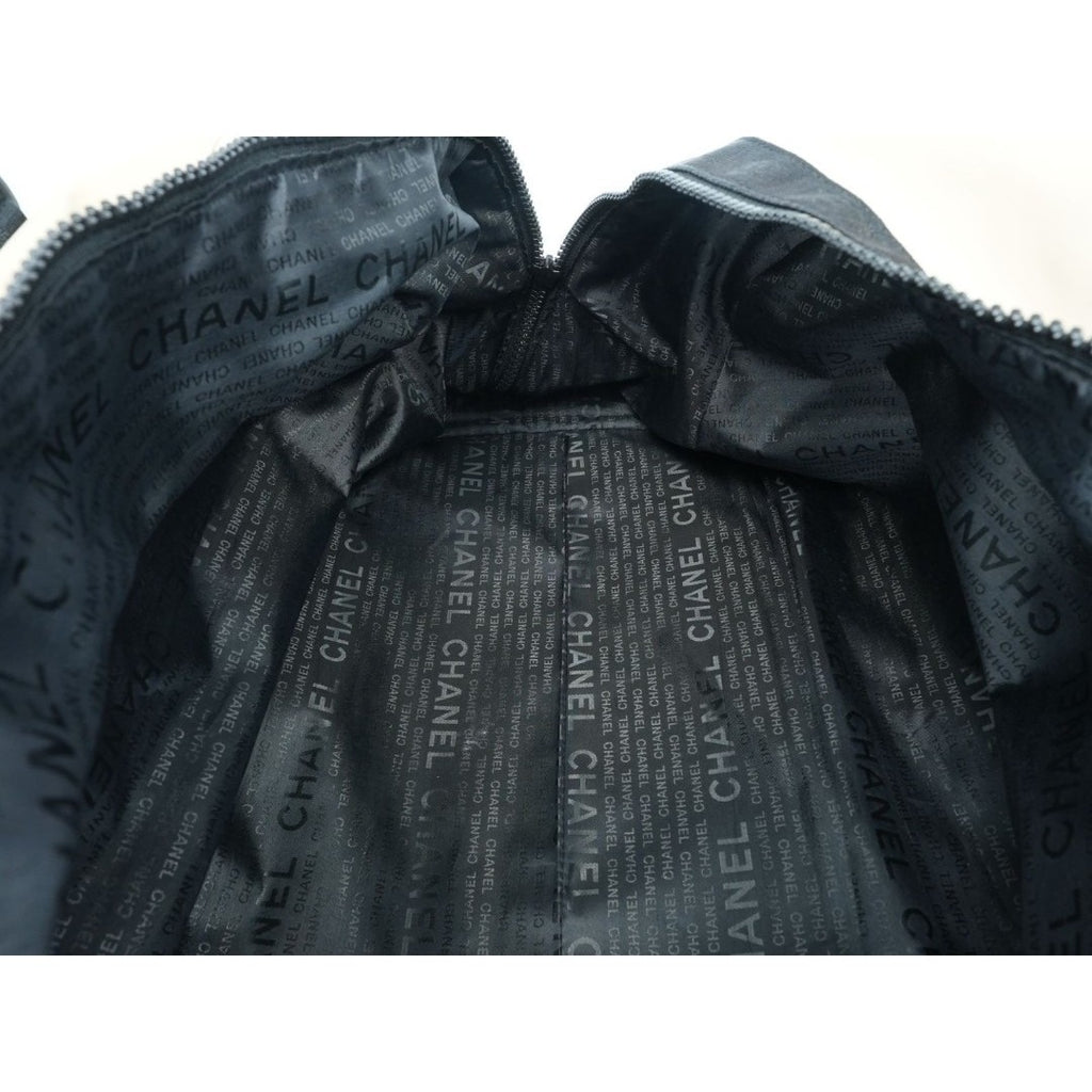 CHANEL スポーツライン ココマーク ナイロン キャンバス ベージュ