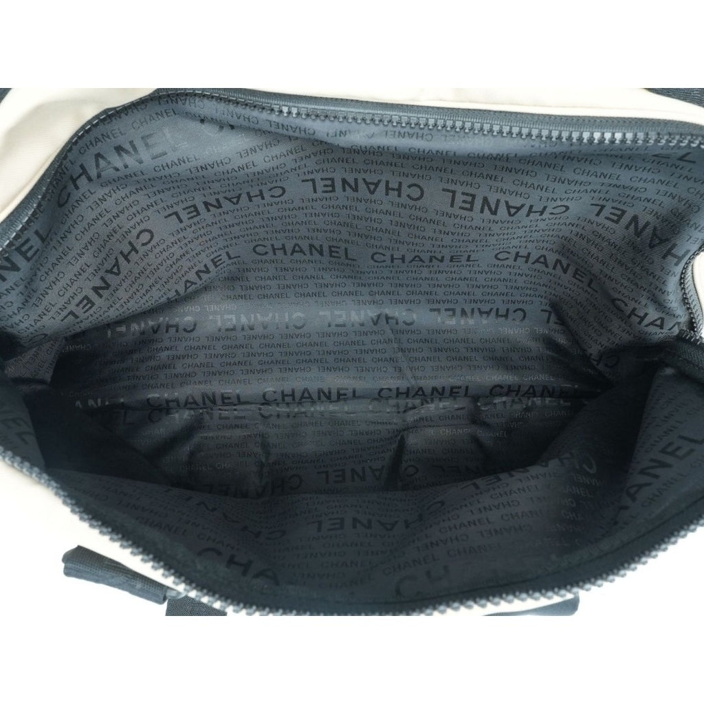 CHANEL スポーツライン ココマーク ナイロン キャンバス ベージュ