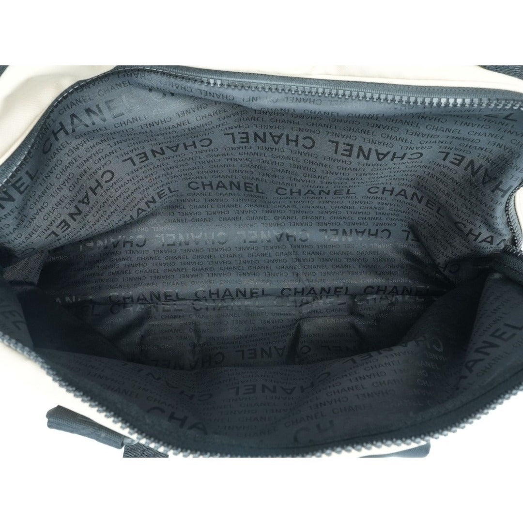 CHANEL スポーツライン ココマーク ナイロン キャンバス ベージュ