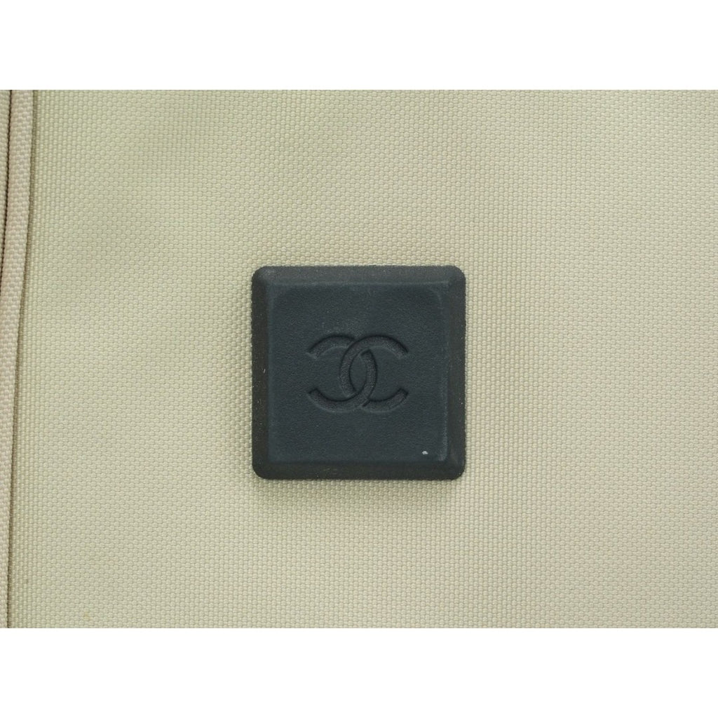 CHANEL スポーツライン ココマーク ナイロン キャンバス ベージュ