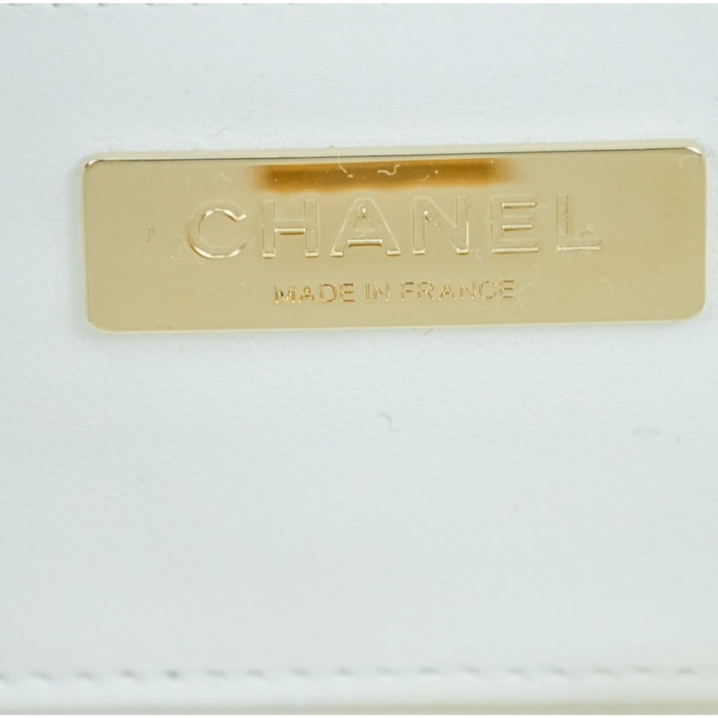 CHANEL シャネル カメラバッグ マトラッセ ミラー付 ホワイト