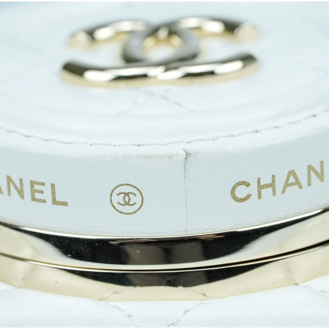 CHANEL シャネル カメラバッグ マトラッセ ミラー付 ホワイト