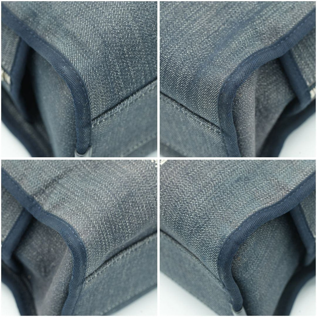 CHANEL ドーヴィルライン ボーリングバッグ ココマーク デニム ブルー