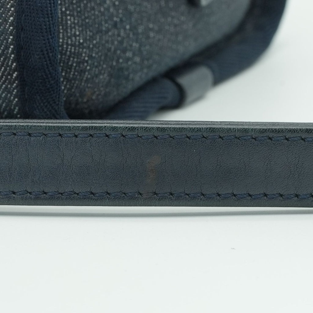 CHANEL ドーヴィルライン ボーリングバッグ ココマーク デニム ブルー