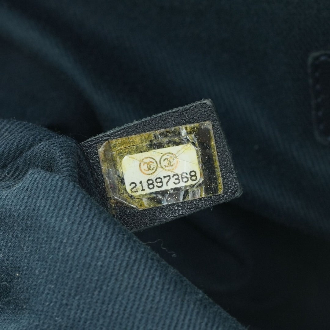 CHANEL ドーヴィルライン ボーリングバッグ ココマーク デニム ブルー