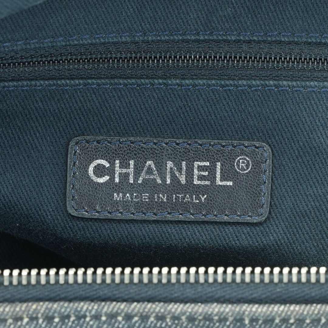 CHANEL ドーヴィルライン ボーリングバッグ ココマーク デニム ブルー