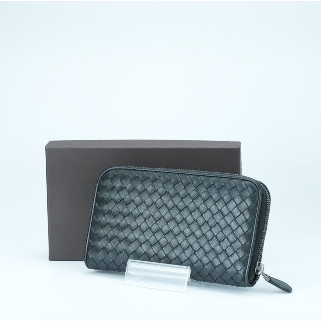 BOTTEGA VENETA ボッテガヴェネタ イントレチャート 長財布 黒 箱