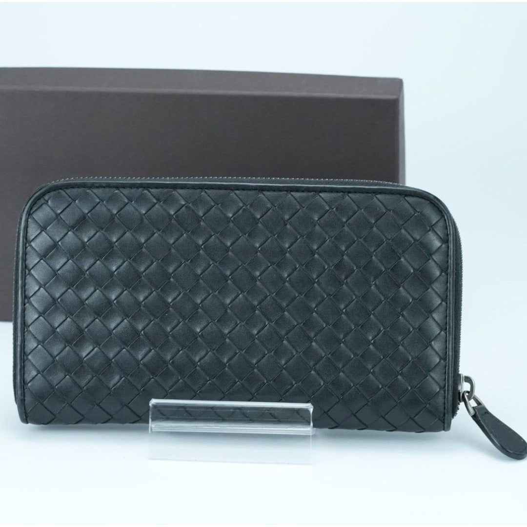 BOTTEGA VENETA ボッテガヴェネタ イントレチャート 長財布 黒 箱