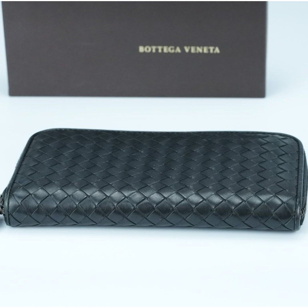 BOTTEGA VENETA ボッテガヴェネタ イントレチャート 長財布 黒 箱