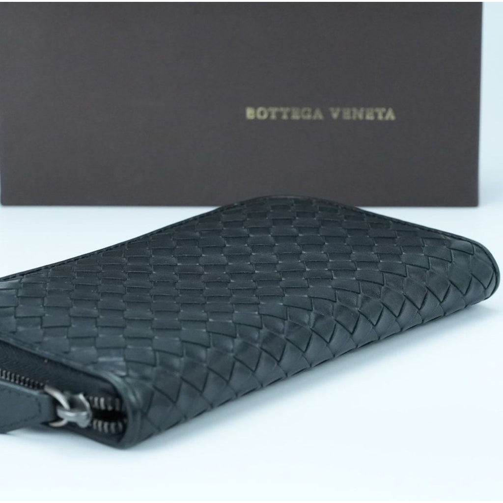 BOTTEGA VENETA ボッテガヴェネタ イントレチャート 長財布 黒 箱