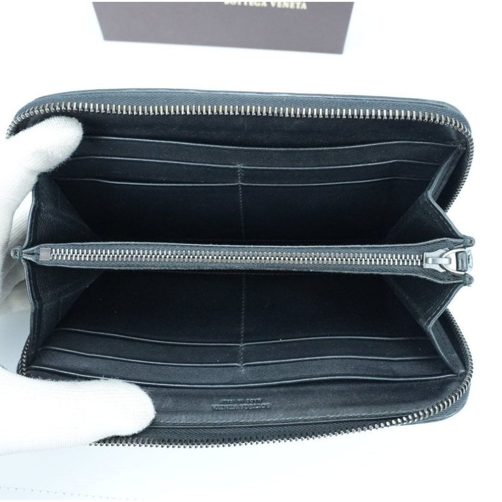 BOTTEGA VENETA ボッテガヴェネタ イントレチャート 長財布 黒 箱