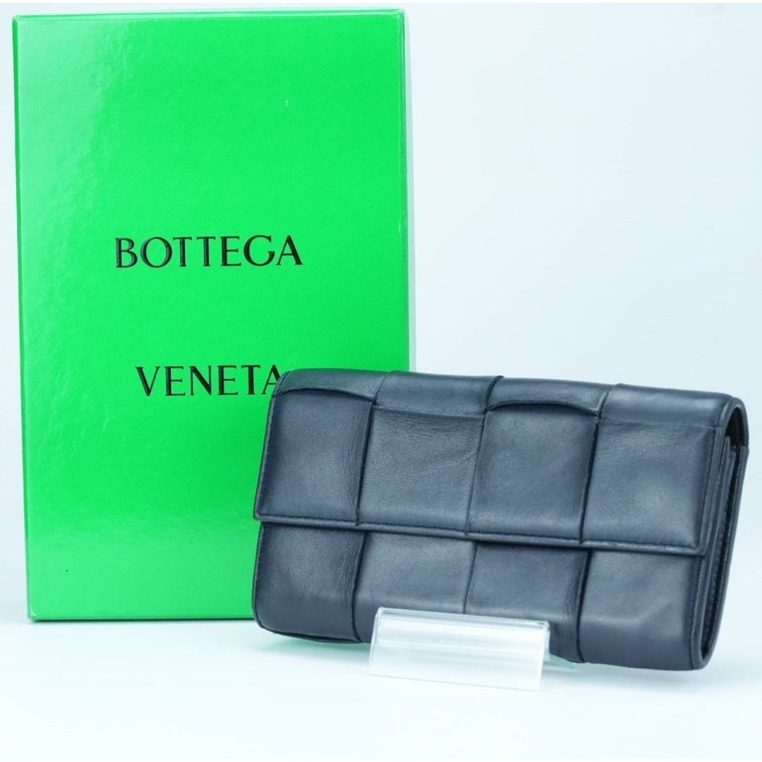 BOTTEGA VENETA カセット イントレチャート ネイビーICチップ内蔵