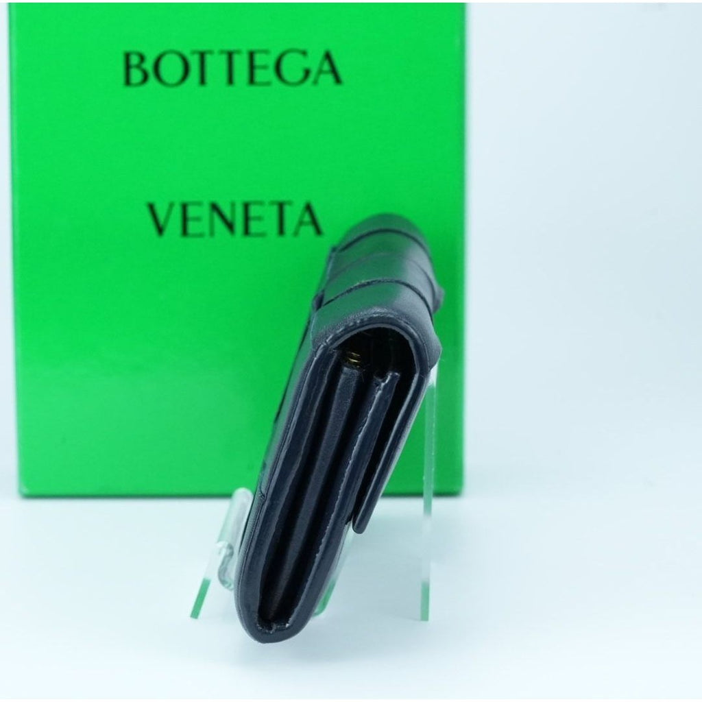 BOTTEGA VENETA カセット イントレチャート ネイビーICチップ内蔵