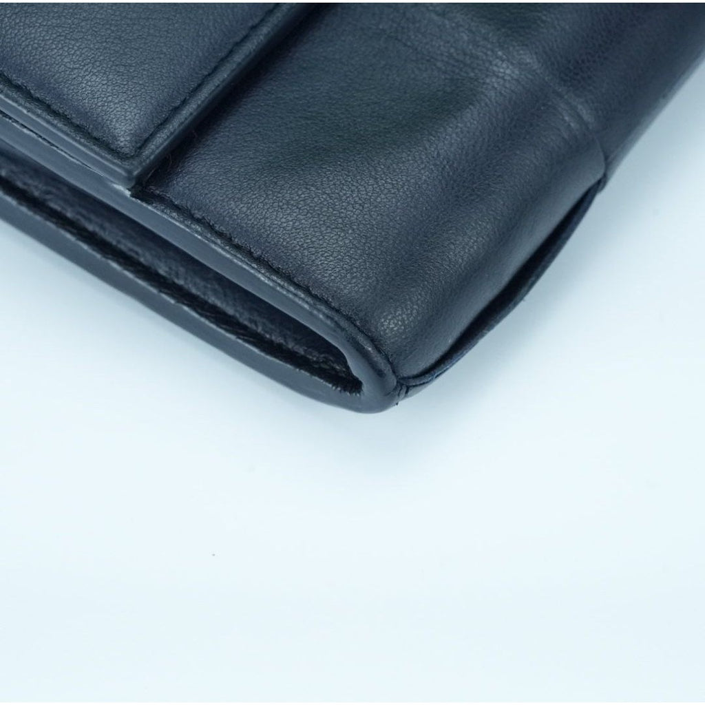 BOTTEGA VENETA カセット イントレチャート ネイビーICチップ内蔵