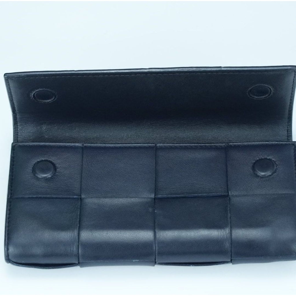 BOTTEGA VENETA カセット イントレチャート ネイビーICチップ内蔵