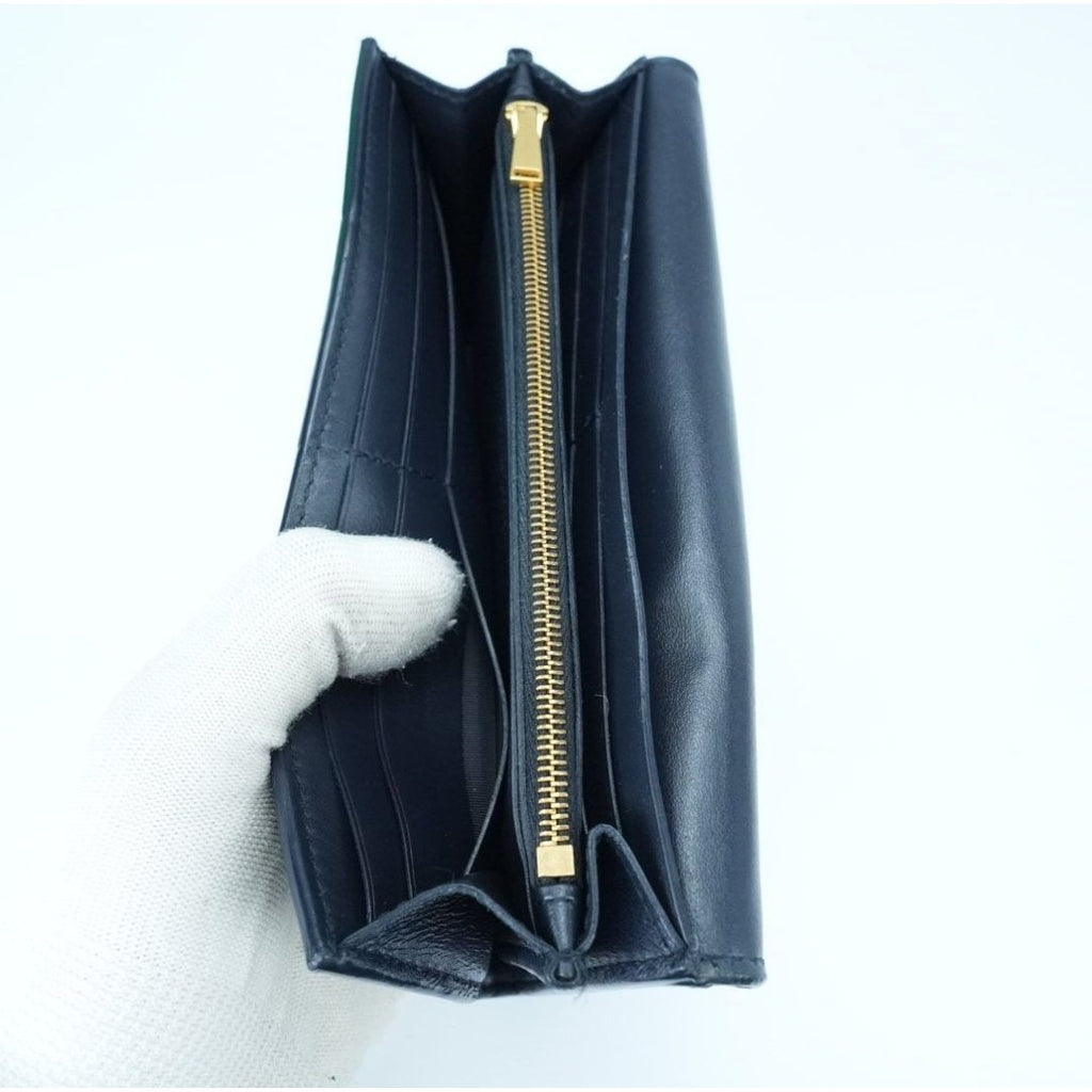 BOTTEGA VENETA カセット イントレチャート ネイビーICチップ内蔵