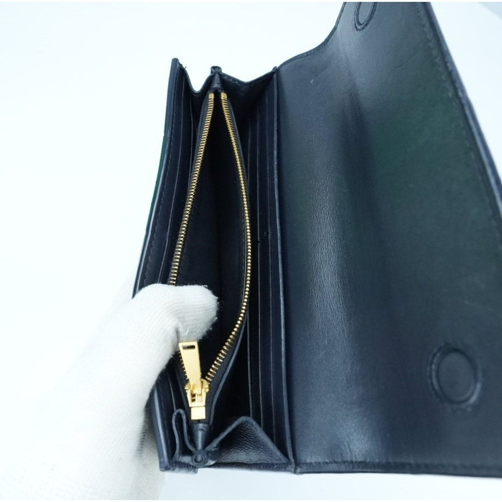 BOTTEGA VENETA カセット イントレチャート ネイビーICチップ内蔵