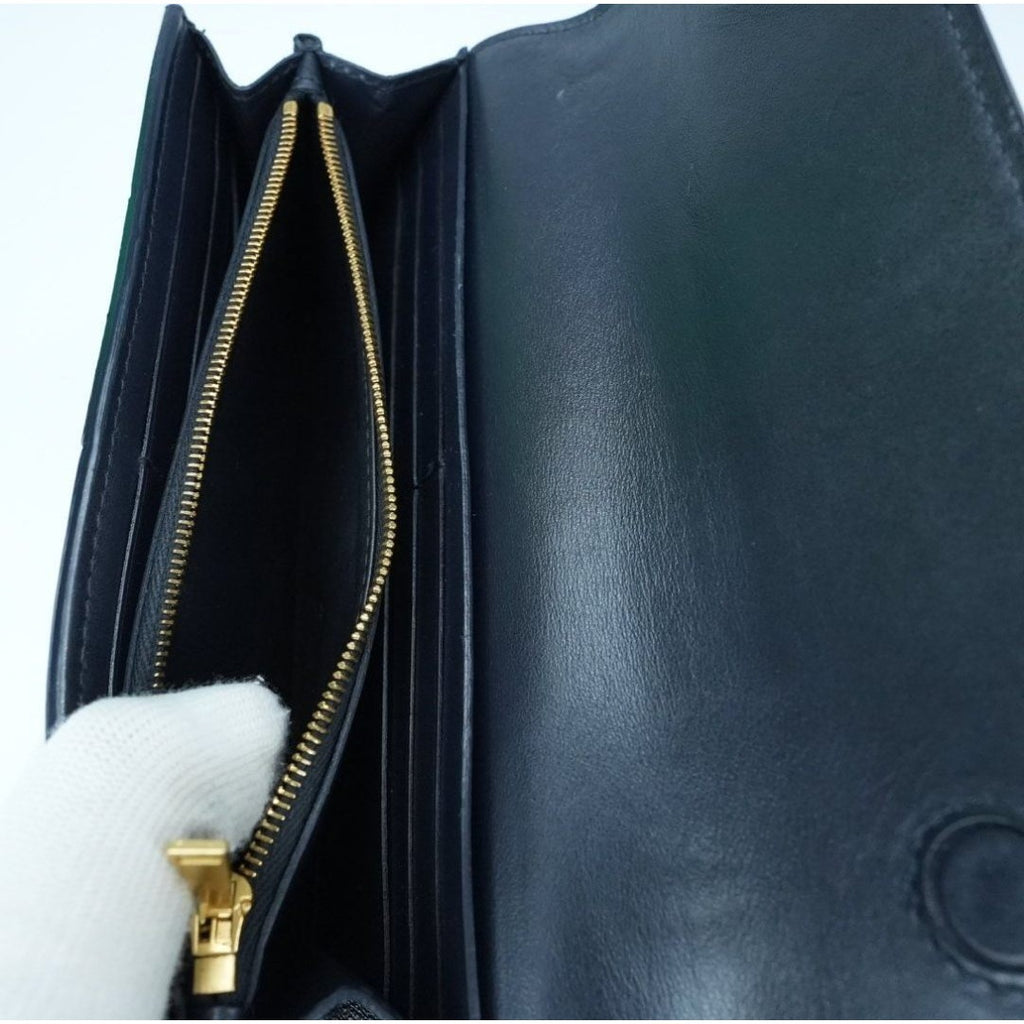 BOTTEGA VENETA カセット イントレチャート ネイビーICチップ内蔵