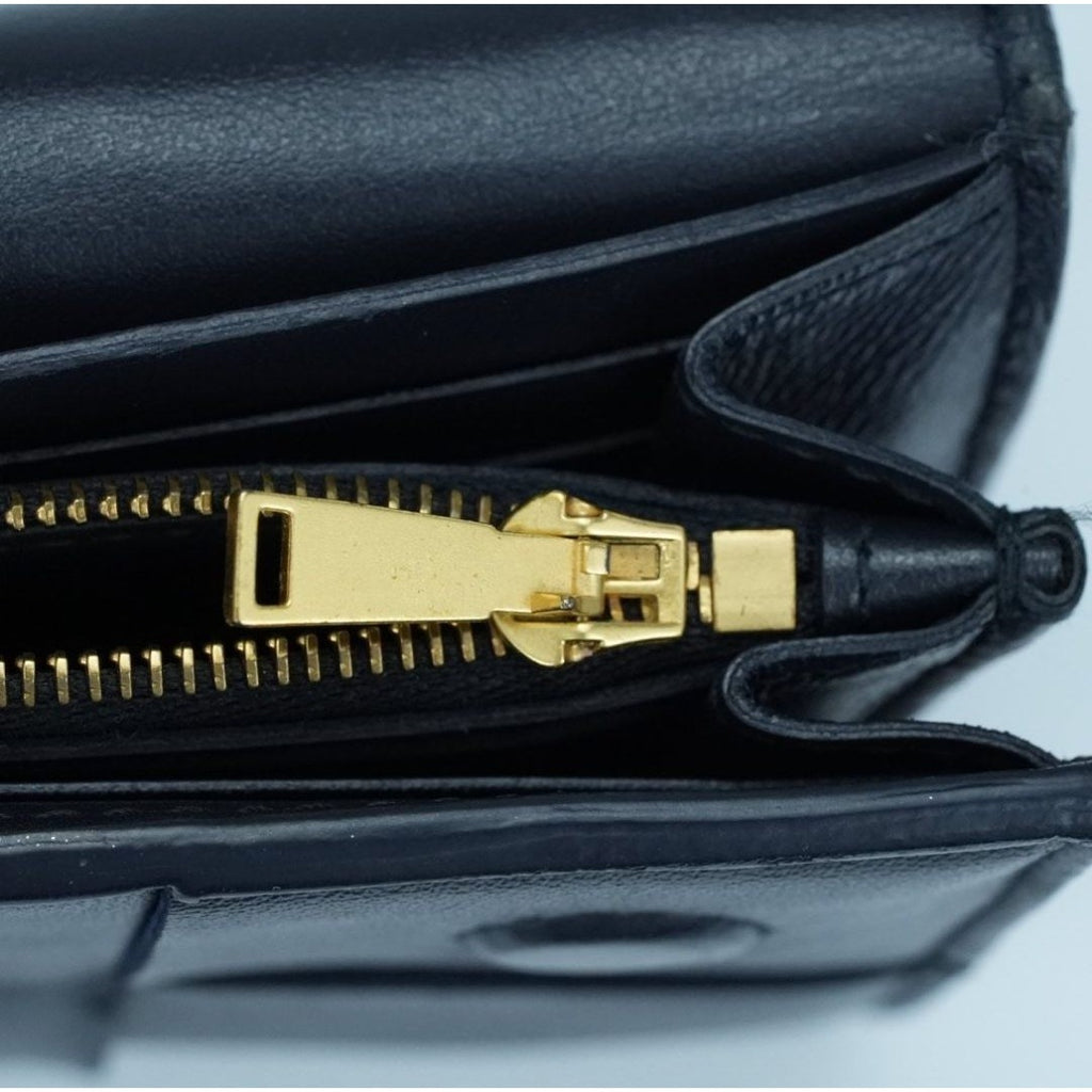 BOTTEGA VENETA カセット イントレチャート ネイビーICチップ内蔵