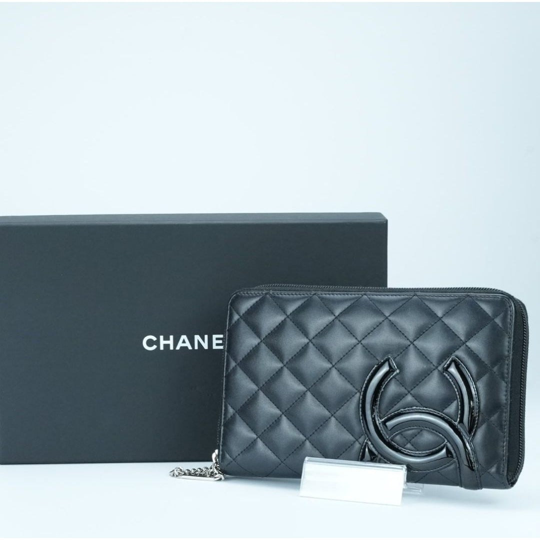CHANEL シャネル カンボン 長財布 ブラック 箱 ギャランティーカード
