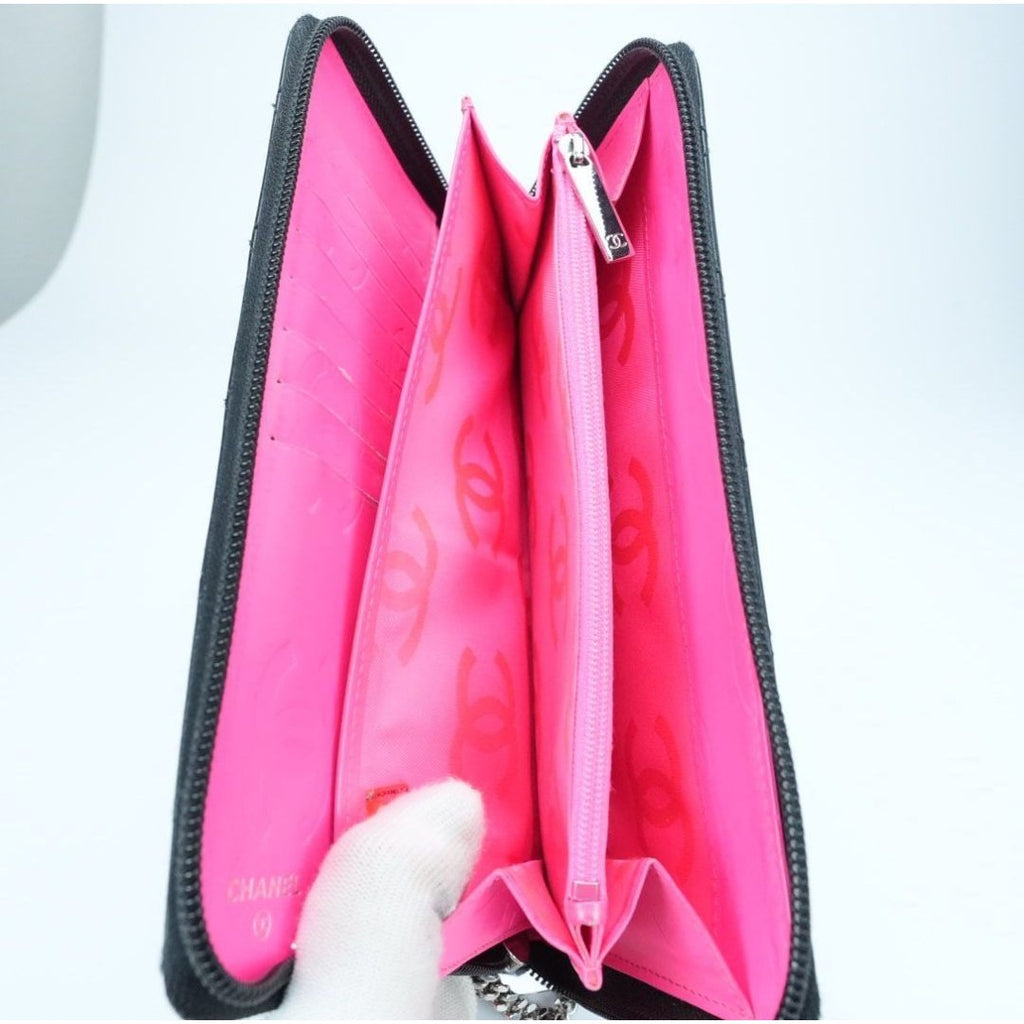 CHANEL シャネル カンボン 長財布 ブラック 箱 ギャランティーカード