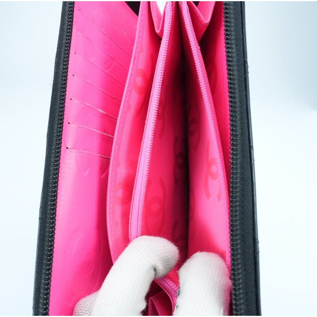 CHANEL シャネル カンボン 長財布 ブラック 箱 ギャランティーカード