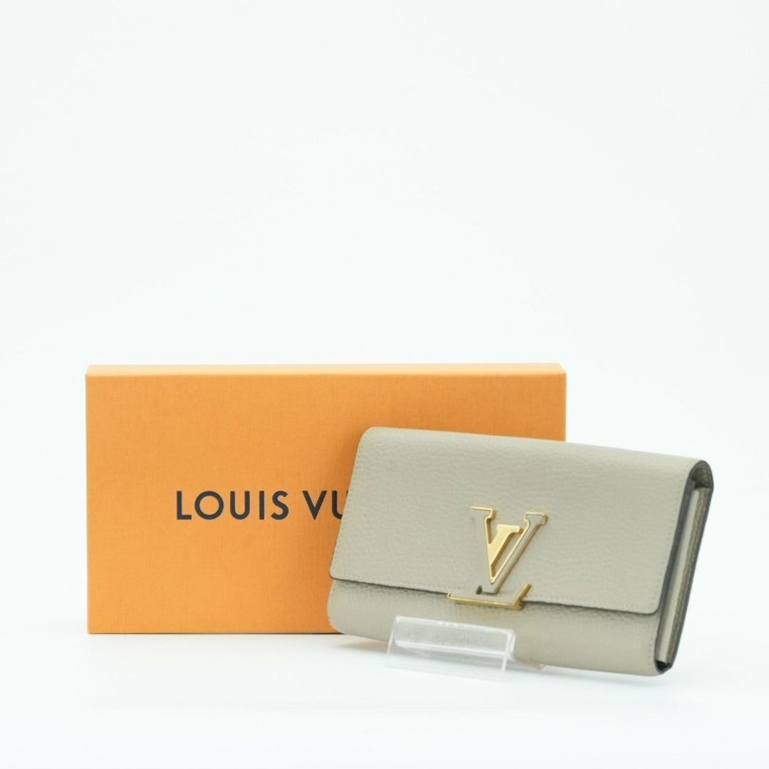 ルイ・ヴィトン ポルトフォイユ･カプシーヌ M61249 長財布 ベージュ ガレ