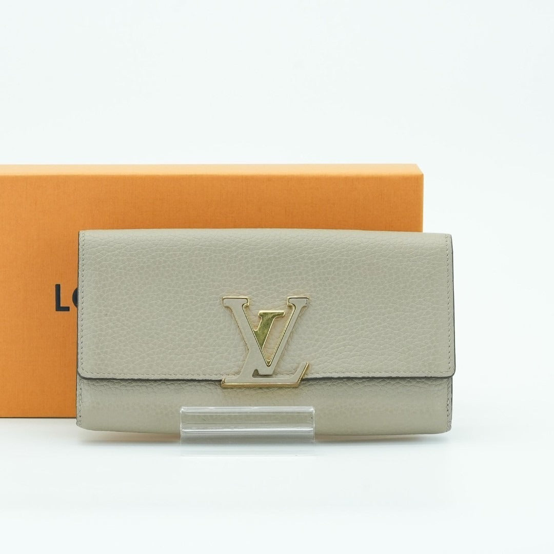 ルイ・ヴィトン ポルトフォイユ･カプシーヌ M61249 長財布 ベージュ ガレ