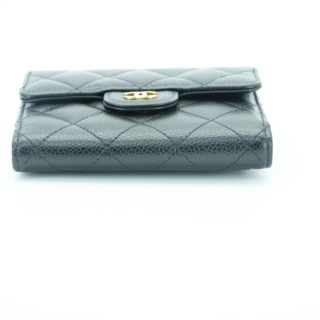 CHANEL マトラッセ 二つ折り財布 カードケース ブラック 箱 保存袋