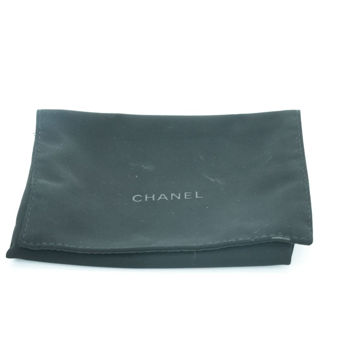 CHANEL マトラッセ 二つ折り財布 カードケース ブラック 箱 保存袋