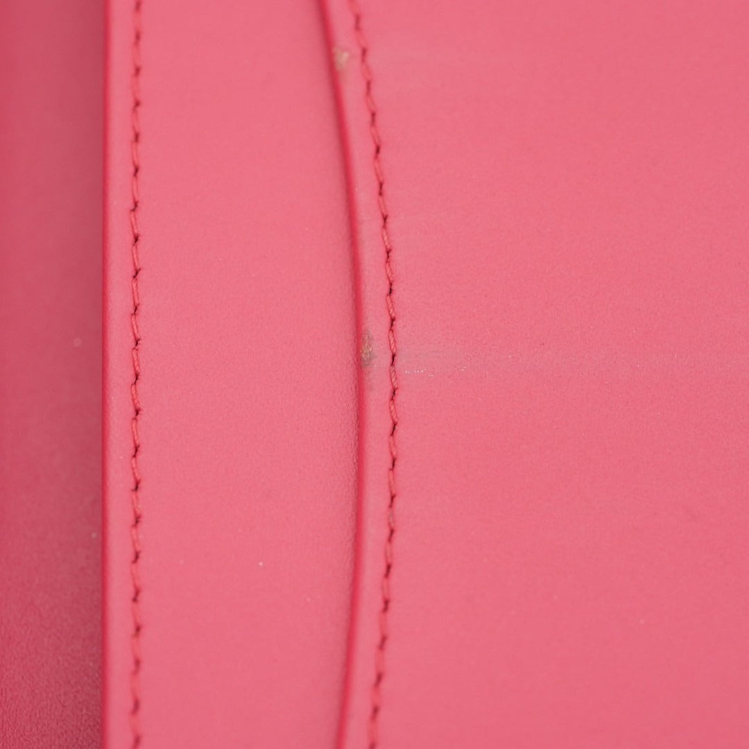 CHANEL マトラッセ 長財布 エナメル ピンク箱 保存袋ギャランティーカード